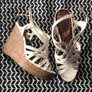 White Madden Girl Wedge Sandals